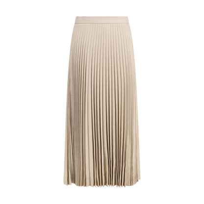 True Royal Pleated Wool Skirt