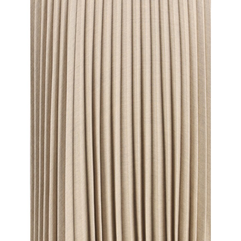 True Royal Pleated Wool Skirt