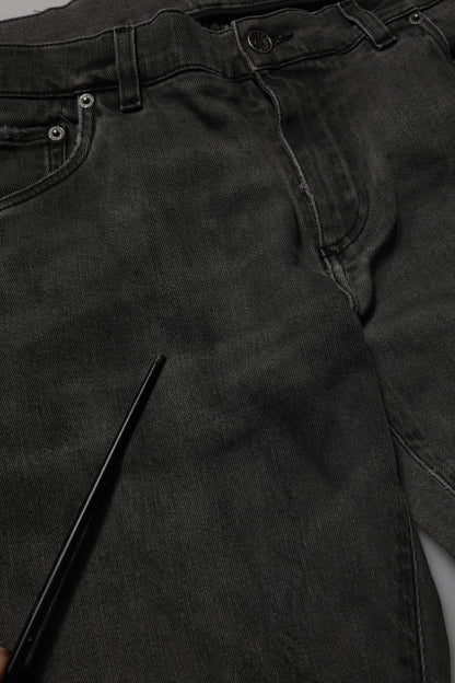 Dolce & Gabbana Dark Gray Cotton Skinny Men Denim Jeans