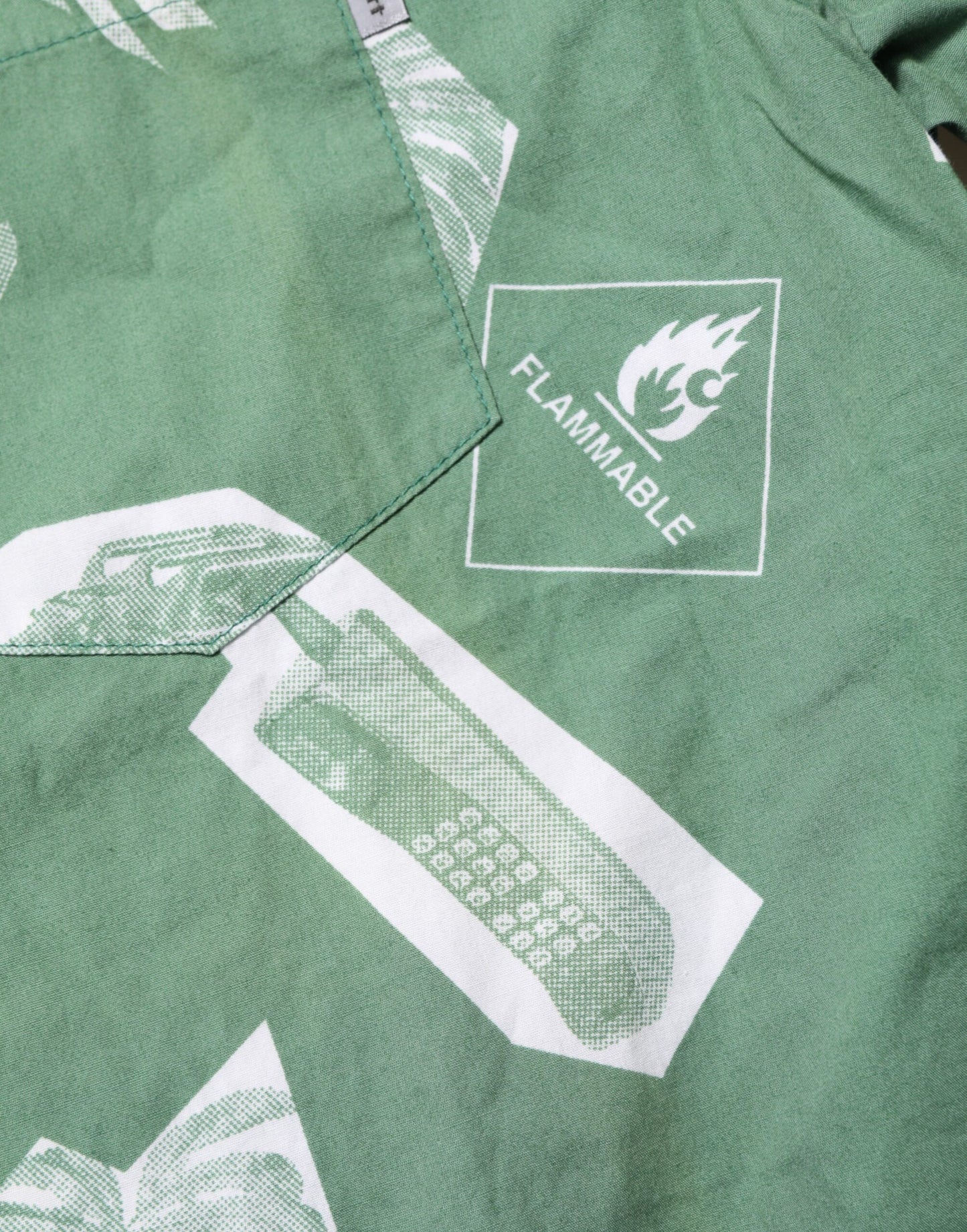 Carhartt Wip Green Printed Cotton Collared Short Sleeves Polo Shirt