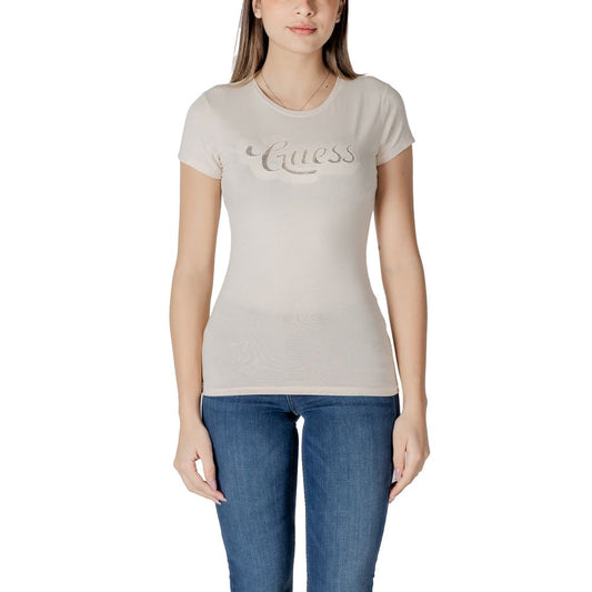 Guess Beige Cotton T-Shirt