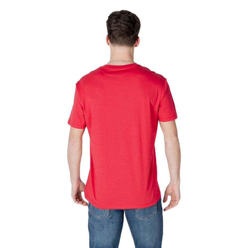 Armani Exchange Red Cotton T-Shirt