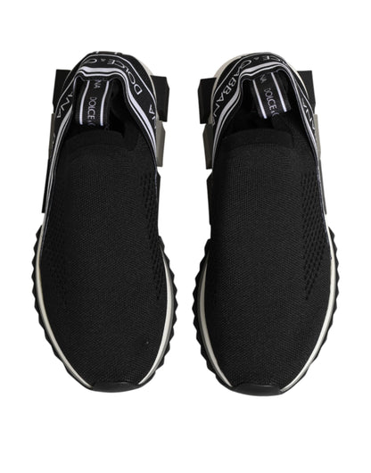Dolce & Gabbana Black Slip On Sorrento Low Top Sneakers Shoes