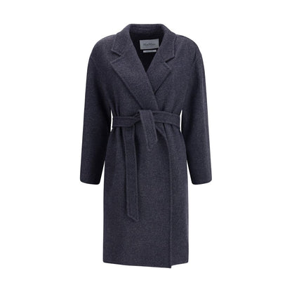 Max Mara Denim-effect Wool Carnia Coat