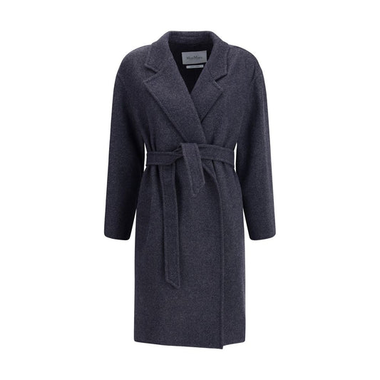 Max Mara Denim-effect Wool Carnia Coat