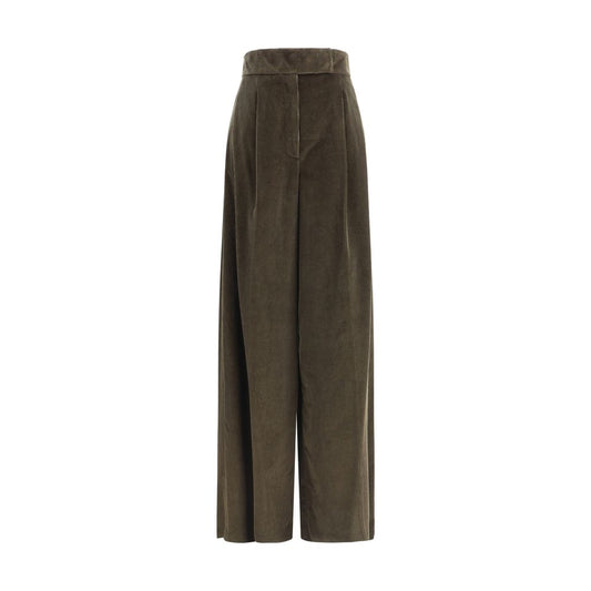 Max Mara Wide-Leg Velvet Pants