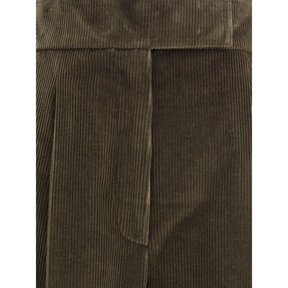 Max Mara Wide-Leg Velvet Pants