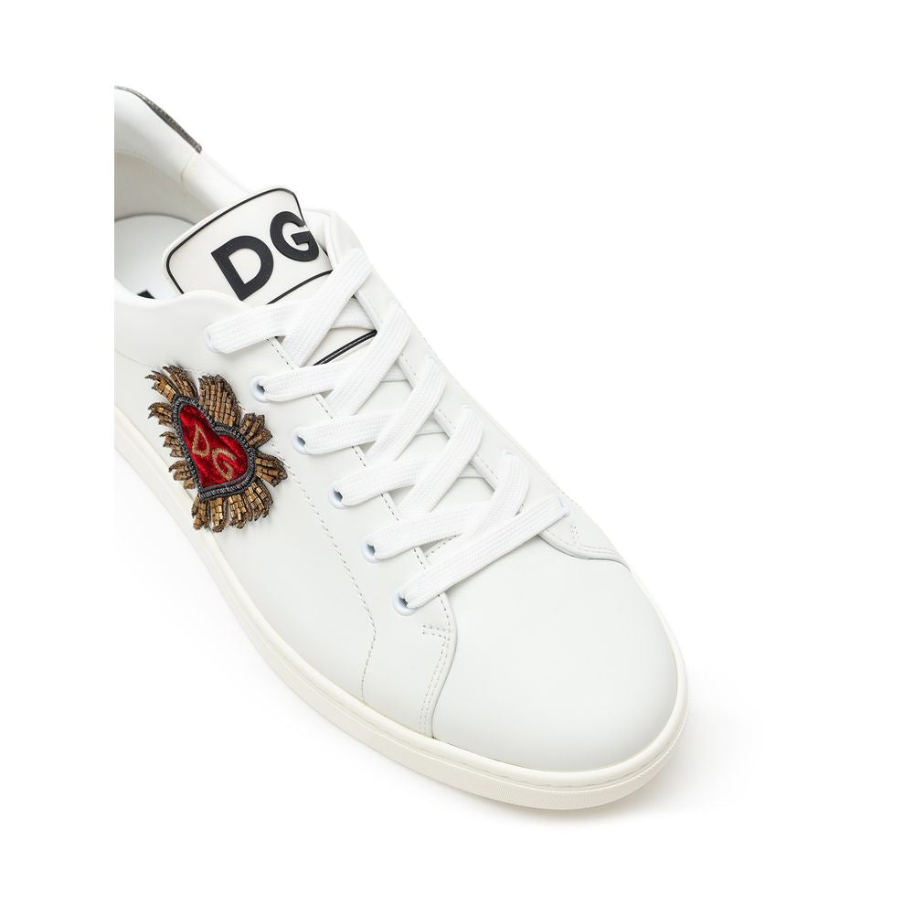 Dolce & Gabbana White Leather Sneaker