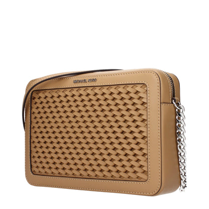 Michael Kors Brown Leather Crossbody Bags