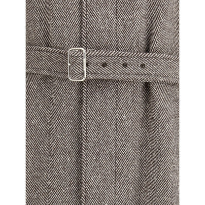 Ferragamo Coat in herringbone-patterned fabric