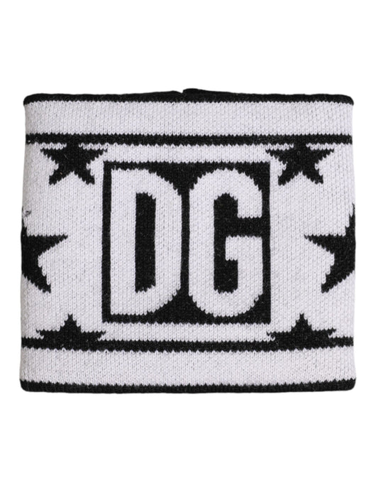 Dolce & Gabbana White Black Wool Logo #DGMILLENNIALS Wristband