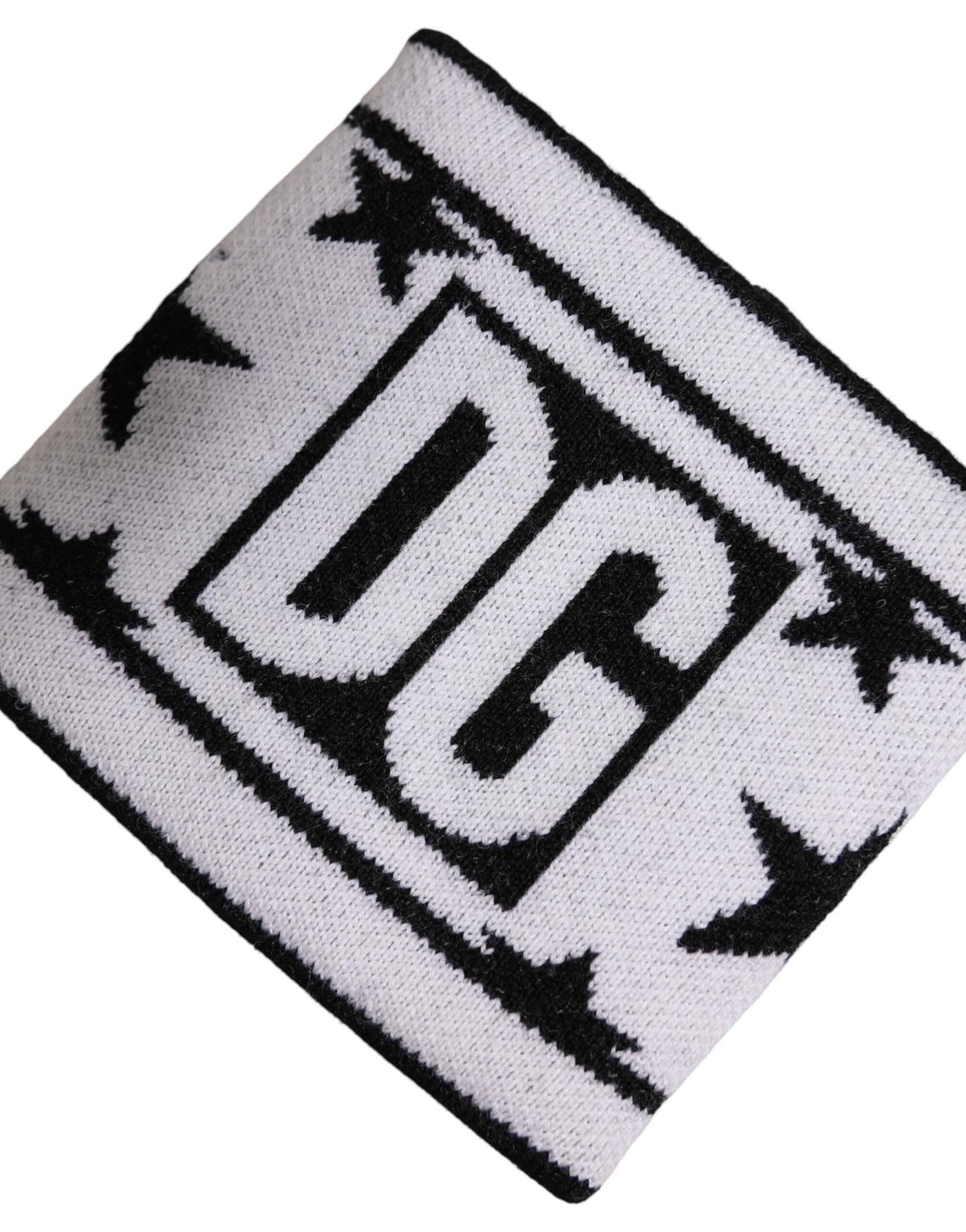 Dolce & Gabbana White Black Wool Logo #DGMILLENNIALS Wristband