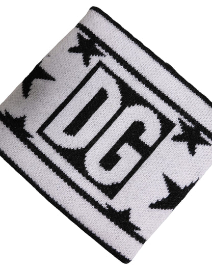 Dolce & Gabbana White Black Wool Logo #DGMILLENNIALS Wristband