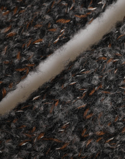 Dolce & Gabbana Gray Virgin Wool Knitted Fingerless Men Gloves