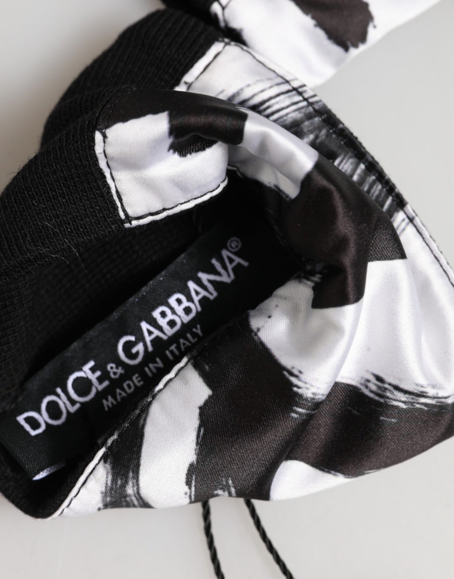 Dolce & Gabbana Black White DG Logo Silk 1 Pair Wristband