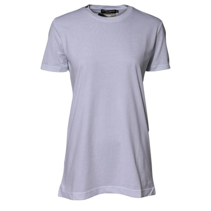 Dolce & Gabbana White Cotton Goodluck 2023 Crew Neck T-shirt