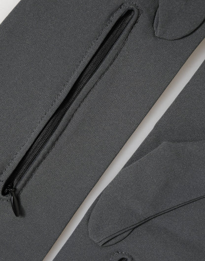 Dolce & Gabbana Dark Gray Viscose Elbow Length Mitten Men Gloves