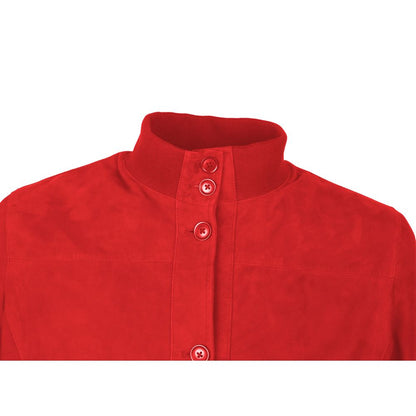 Emilio Romanelli Red Calfskin Jackets & Coat