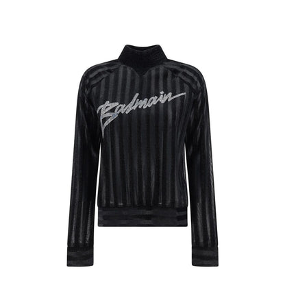 Balmain Black Elastane Sweatshirt
