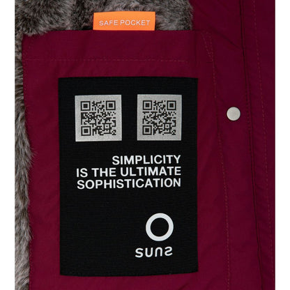 Suns Red Polyester Jackets & Coat