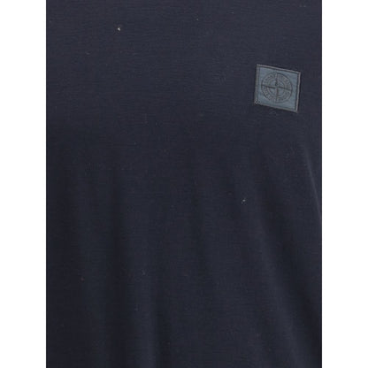 Stone Island Blue Cotton T-Shirt