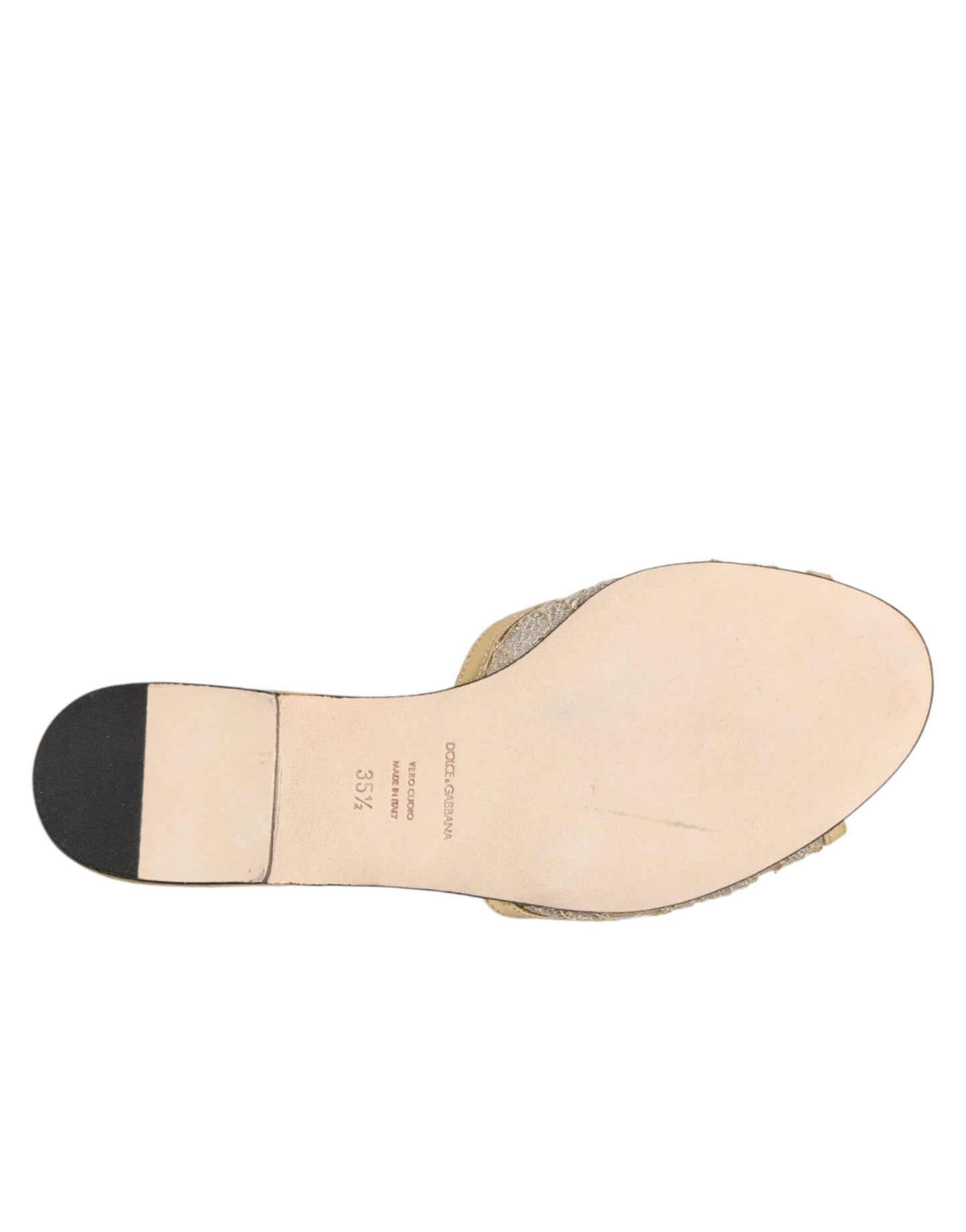 Dolce &amp; Gabbana Gold Devotion Schnürsandalen zum Hineinschlüpfen