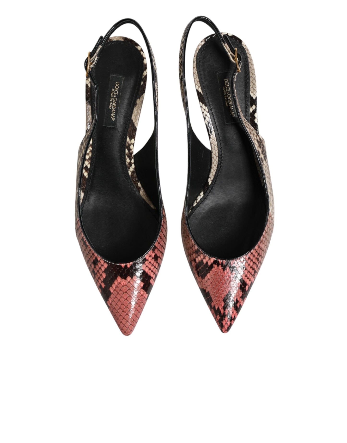 Dolce &amp; Gabbana Slingback-Pumps aus mehrfarbigem Leder