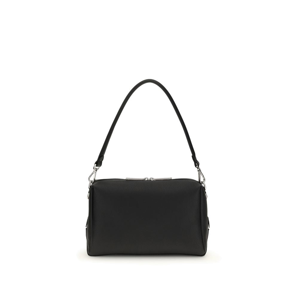 Fendi Black Calf Leather Bos Taurus Shoulder Bag