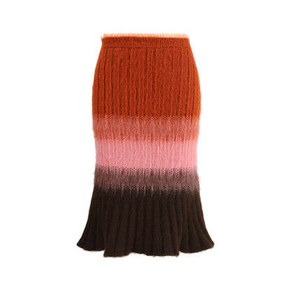 Fendi Mohair and Wool Midi Skirt