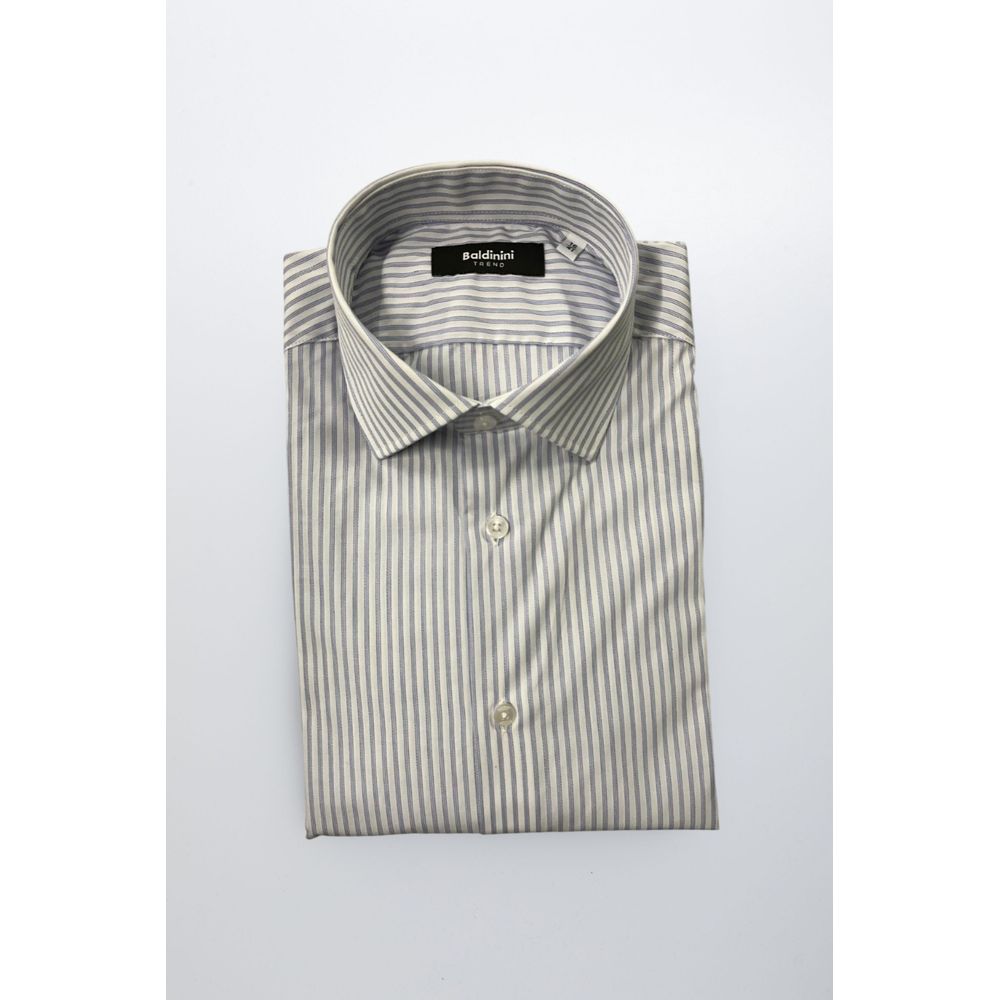 Baldinini Trend Light Blue Cotton Men Shirt