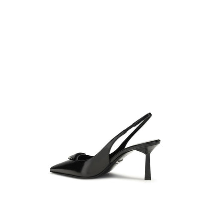 Prada Black Leather High Heel Pumps