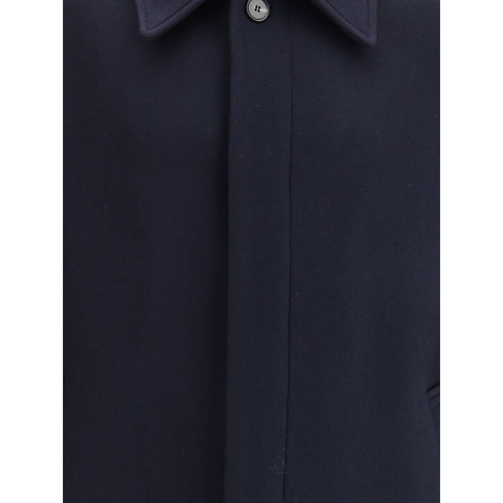 Sunflower Blue Fleece Wool Coat