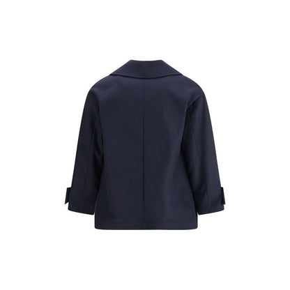 Cruna Blue Fleece Wool Coat