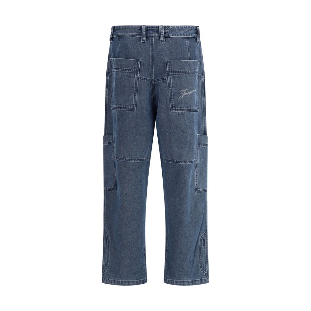 Jacquemus Blue Cotton Jeans Denim