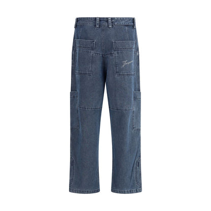 Jacquemus Blue Cotton Jeans Denim