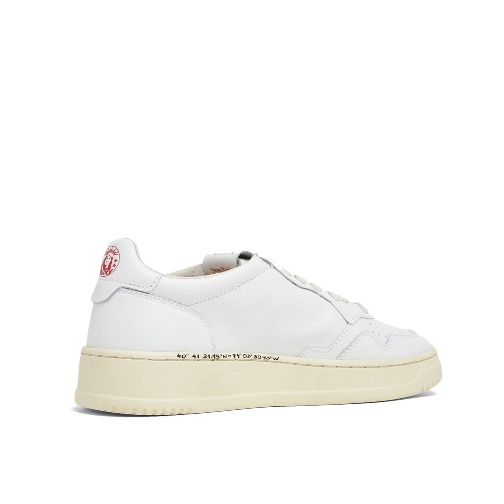 Autry White Leather Low Top Sneakers