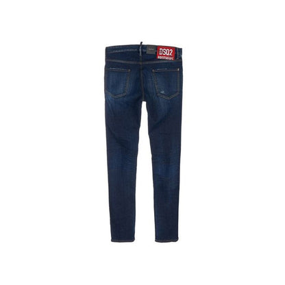 Dsquared² Blue Cotton Slim Fit Jeans