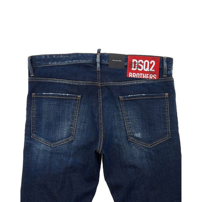 Dsquared² Blue Cotton Slim Fit Jeans