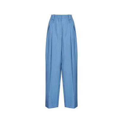 Stella McCartney Blue Linen Casual Pants