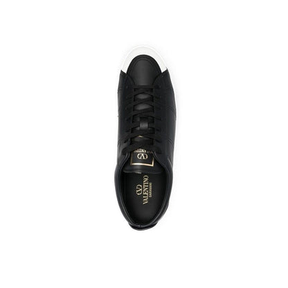 Valentino Garavani Black Calfskin Low Top Sneakers