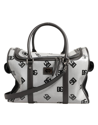 Dolce & Gabbana White DG Logo Pet Carrier Logo Plaque Top Handle Bag