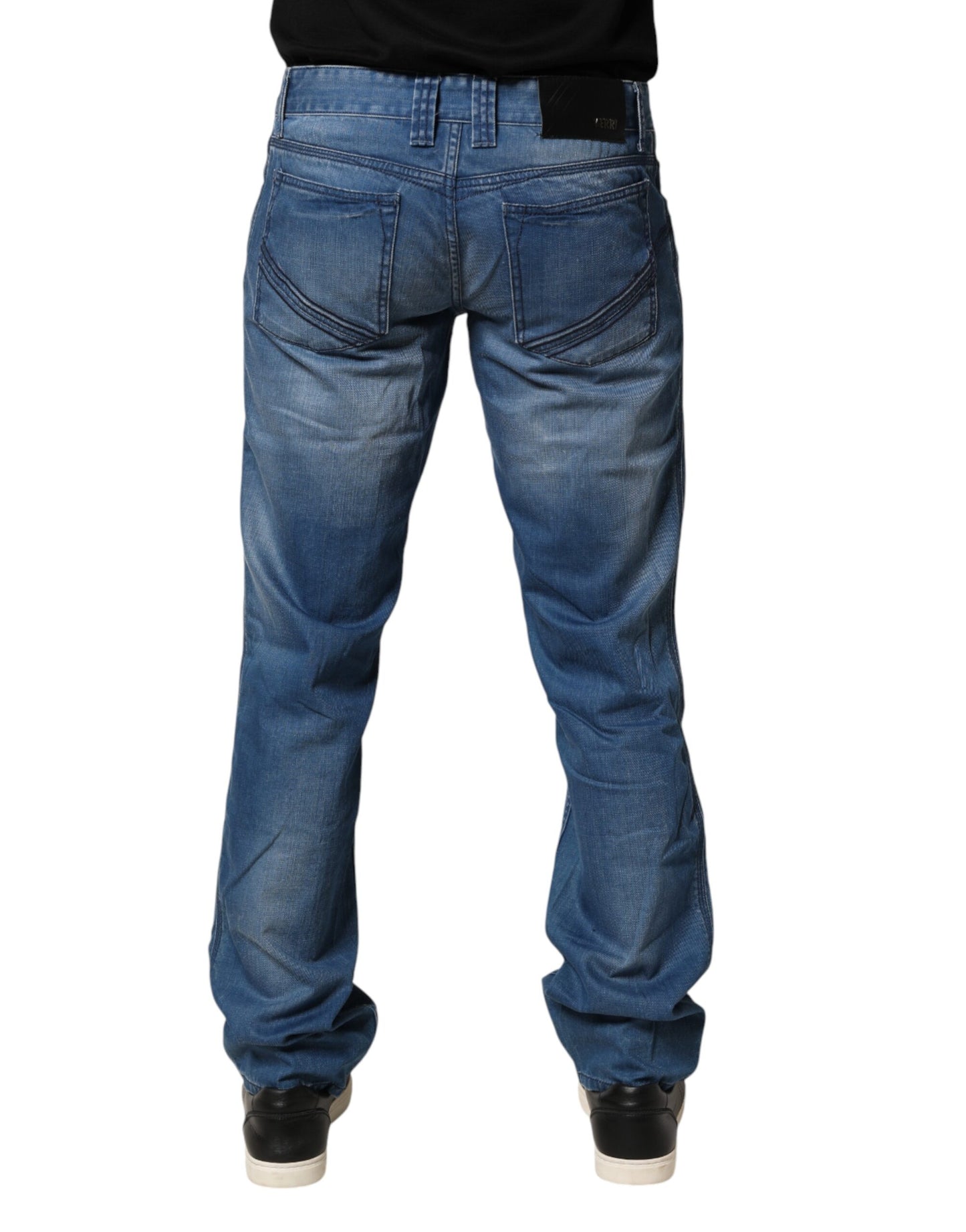 Verri Blue Washed Cotton Regular Fit Herren-Jeans