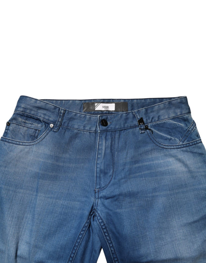Verri Blue Washed Cotton Regular Fit Herren-Jeans
