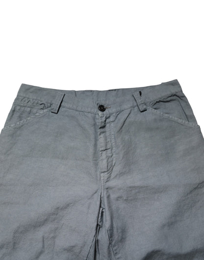 Master Coat Graue Baumwoll-Jeans für Herren, reguläre Passform