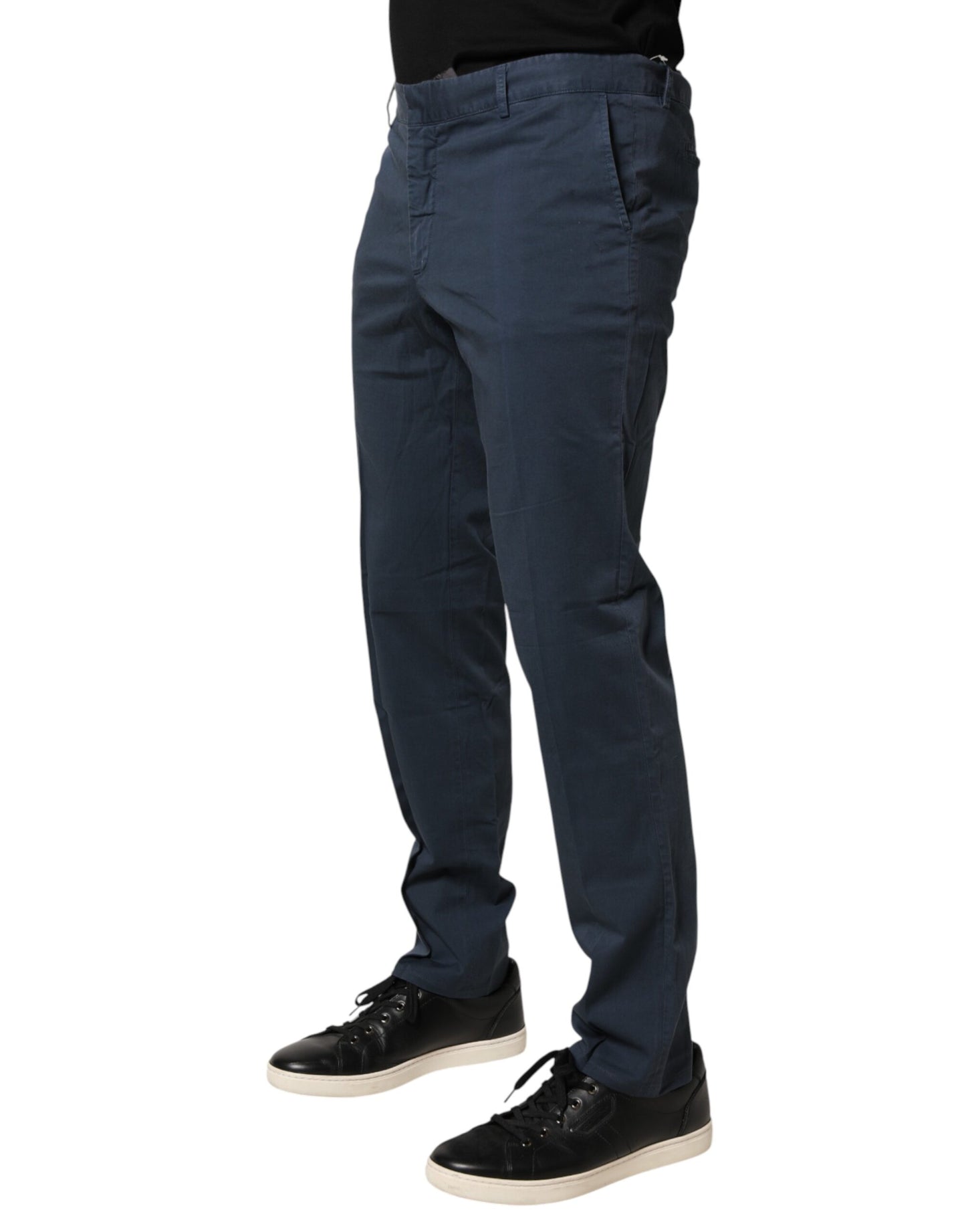 Master Coat Blue Skinny Fit Mid Waist Men Chino Trouser Pants