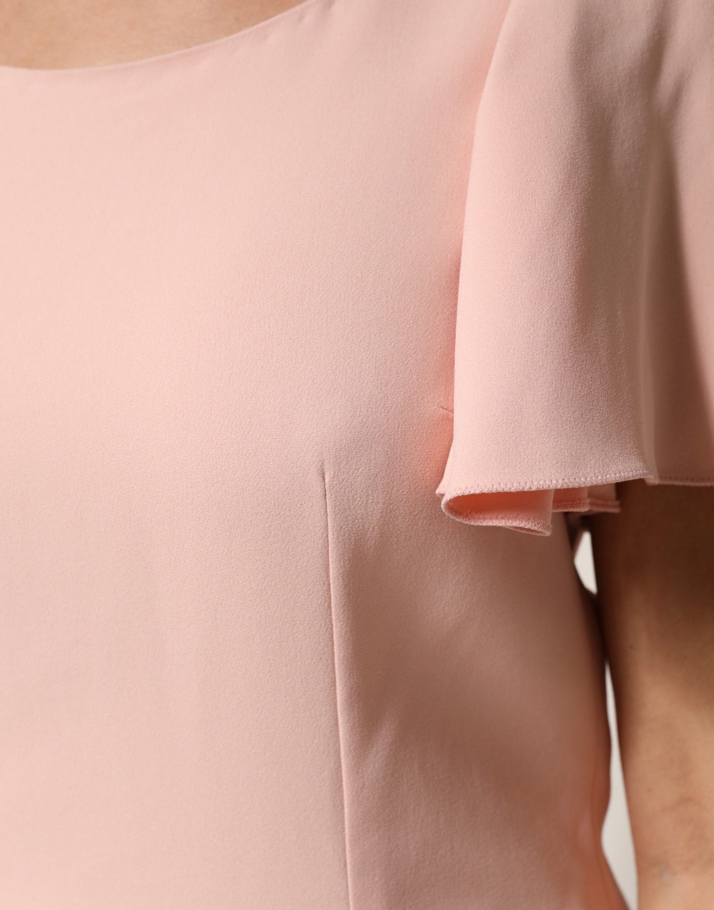 Dolce & Gabbana Pink Short Sleeves Round Neck Blouse Top