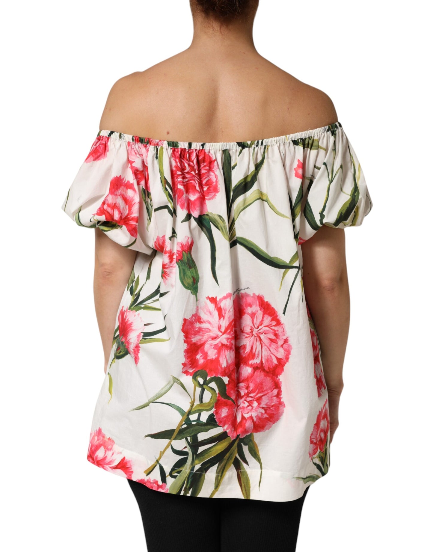 Dolce & Gabbana Multicolor Floral Off Shoulder Blouse Top