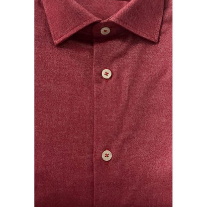 Baldinini Trend Red Cotton Men's Shirt