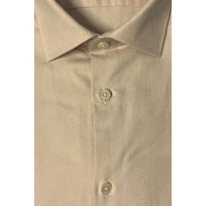 Baldinini Trend Beige Cotton Men Shirt