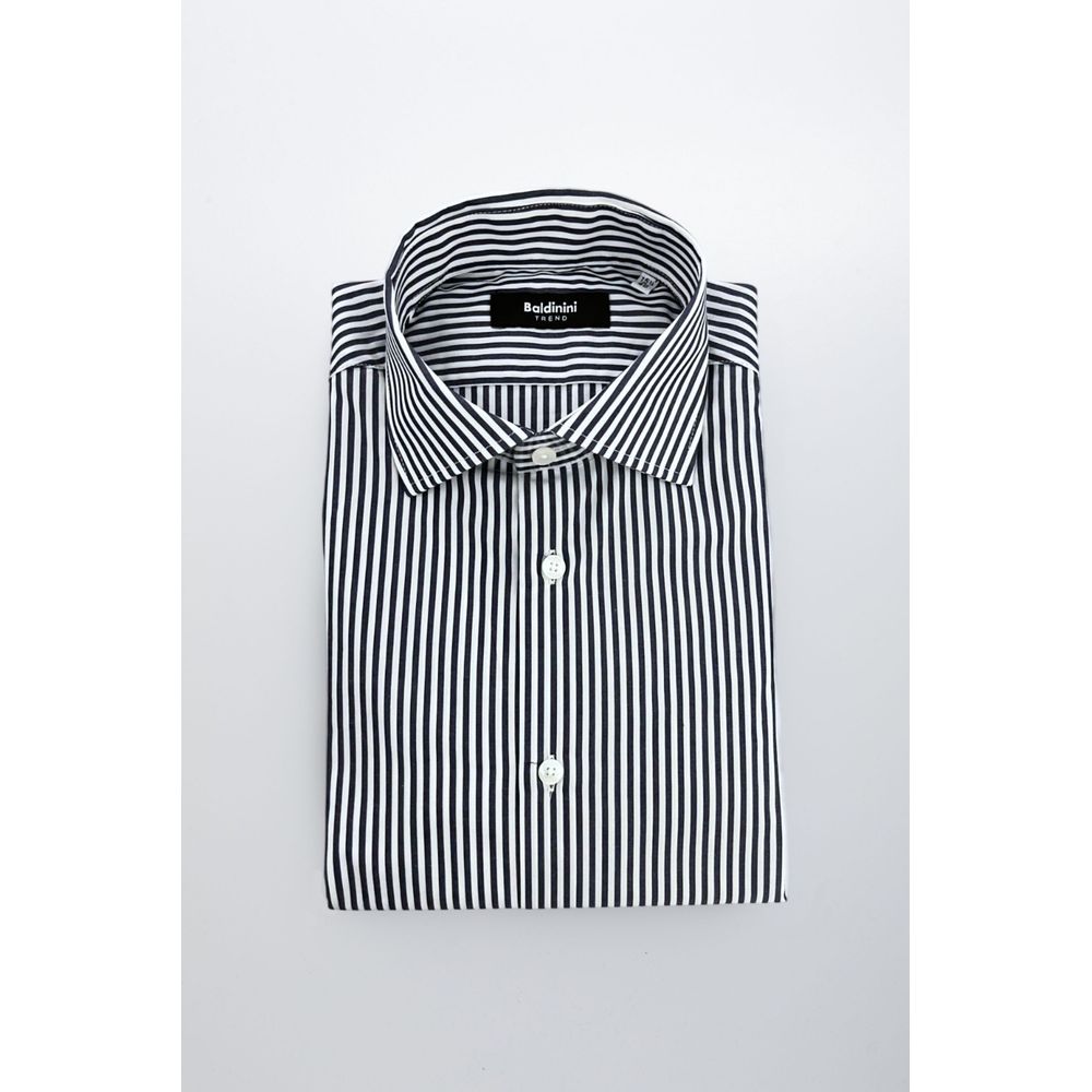 Baldinini Trend Blue Cotton Men Shirt